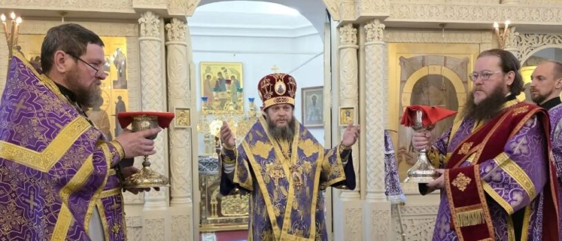 Великий четверток, воспоминание Тайной Вечери в Никольском кафедральном соборе г.Ардатова