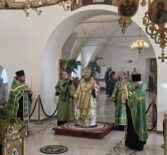 Всенощное бдение в Никольском кафедральном соборе накануне Пятидесятницы