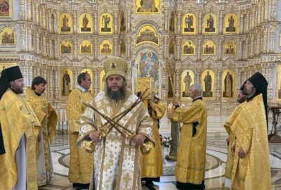 Воскресная Божественная литургия в Андреевском кафедральном соборе п.Атяшево