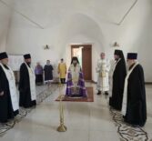 Всенощное бдение в Никольском кафедральном соборе накануне Преображения Господня