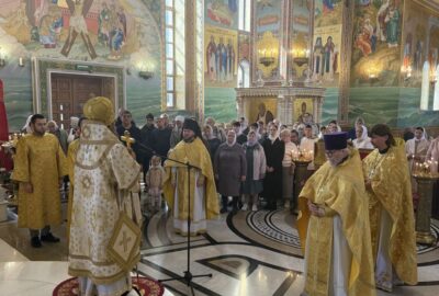 Воскресная Божественная литургия в Андреевском кафедральном соборе п.Атяшево
