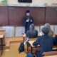 Помощник Чамзинского благочинного по работе с молодежью посетил торжественную линейку поднятия Флага РФ в Комсомольской СОШ №1