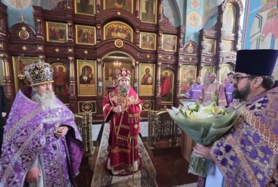Божественная литургия в Благовещенском храме п.Комсомольский Чамзинского района